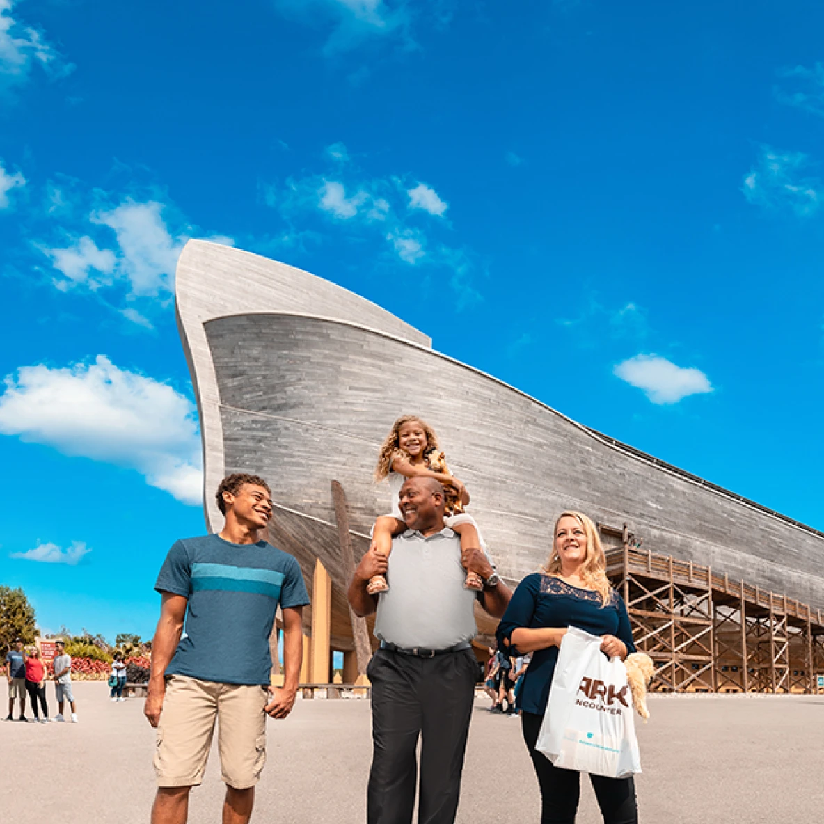 Family visiting the Ark at The Ark Encounter