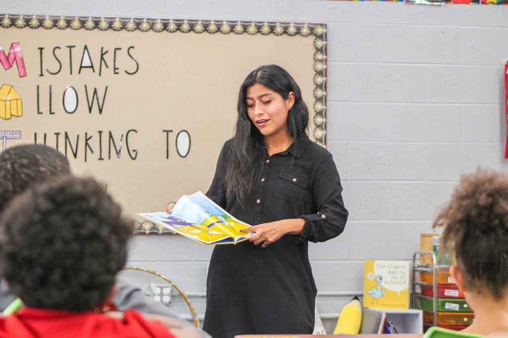 Photo of teacher in the classroom for client Teach Indy